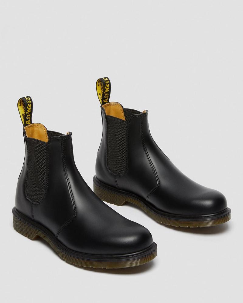 Black Men's Dr Martens 2976 Smooth Leather Ankle Boots | CA 426EBC